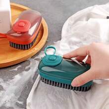 1pc Automatic Liquid Refill Soft Bristle Shoe Brush, Multifunctional Plastic Shoe Cleaner Brush For Home Use - Multicolor - View 9