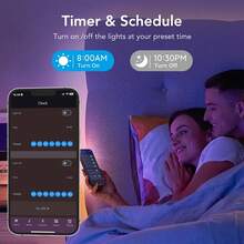 HBOWMDJIA 16ft-100ft LED Strip Lights With 44Key Remote And APP Control, Flexible Use,  Music Sync, Timing, Adjustable Color Flashing Speed, 6 DIY Modes, Very Easy To Install, LED Lights For Bedroom, Room, Ceiling, Halloween Party Atmosphere, Game Atmosphere Light, Christmas Gifts - ánh sáng đa sắc - Xem 5