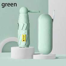 1pc Compact Folding Umbrella, Capsule Sunshade Umbrella, Mini Pocket Waterproof Portable Travel Umbrella (With Umbrella Case), Women's 2-In-1 Sunscreen Rainproof Umbrella, Mini Travel Umbrella, Women's Umbrella, Lightweight Portable Sunscreen Rainproof Umbrella, UV Protection, Windproof, 99% UV Protection, Unisex, Sturdy Structure, Sunscreen Rainproof, Essential Travel Rainproof Windproof Umbrella - Multicolor - View 10