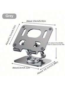 360度旋转平板电脑支架，平板电脑和手机支架，带360度旋转底座，可调节铝合金多功能桌面支架 - 彩色 - 查看 3