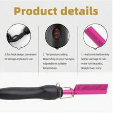 Professional Ceramic Hair Straightener With Multi-Function Copper Straightening Comb