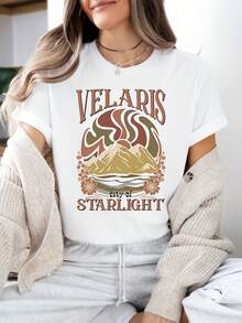 Velaris City Of Starlight Retro Shirt, ACOTAR, The Night Court, Feyre And Rhysand, Sarah J Maas Merch, Valkyrie Sweater, TH-Rone Of Gla-Ss220G Clic Pure Cotton T-Shirt - The Perfect Blend Of Sual And Act, I For Everyday Wear And The Gym, A Warm Gift For Your HusbandWifetops WoM.En Fall OutfiT.S For WoM.En  VaC.Ation OutfiT.S WoM.En Halloween Costume - 白色3 - 查看 1