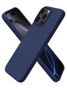 [Pure Blue] Fashionable Liquid-Like Design Phone Case, Minimalist Style, Shock-Proof And Scratch-Resistant, Compatible With IPhone 17, 16 Pro Max, 15, XR, 7/8, 15 Pro Max, 12 Pro Max, 13 Pro Max, 14 Pro Max, 13, 14, 11, 12 Pro, 14, XS, XR, 7/8P, 7/8GES2, A13 4G, A22, A21S, A52, S22 Ultra, A33 5G, 10, Phones - Blue - View 1