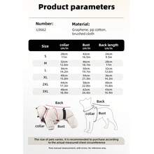 Combinaison d'hiver pour chien de compagnie - Manteau imperméable et coupe-vent à quatre pattes avec capuche, vêtement de mode pour animaux de compagnie. Veste d'hiver chaude pour chien avec design réfléchissant et sportif. Plusieurs couleurs (rose, beige, kaki, bleu, bordeaux) pour petits chiens. Idéal pour la promenade par temps froid et les activités extérieures - Rouge - Voir 5