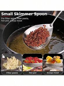 1Pc 201 Stainless Steel Spider Strainer Skimmer - Extra Long Heat Resistant Handle For Noodles, Frying, Pasta & Drain Oil