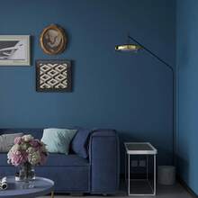 1 Roll Home Decor Stick Wallpaper Roll, Waterproof Vinyl Contact Paper For Living Room Wall Sticker Cabinets Kitchen Decor - Blue - View 14