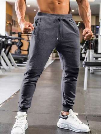 Calça de moletom masculina casual para esportes ao ar livre, outono/inverno