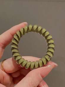 Fashionable New Jelly Color Cute Spiral Hair Ties, Popular Women Ponytail Elastic Hair Accessories ,Ponytail Holders ,Hair Elastics ,Hair Rubber Bands ,Scrunchies ,Hair Rope