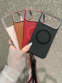 Ốp điện thoại kiểu doanh nhân chất liệu da | Khả năng hút từ siêu mạnh - Hỗ trợ sạc nhanh bằng pin dự phòng - Ốp điện thoại có dây đeo điều chỉnh được - Tương thích với Apple 17 Air/17 Pro Max/16/15 Pro/Pro Max/Plus, S25 Ultra/S25 FE/S20/S24 Plus, Tương thích với Redmi, | Chất liệu da tinh tế mang lại cảm giác mềm mại và khả năng chống trầy xước, Phụ kiện tối giản cho mùa đông dành cho cả nam và nữ, Món quà tuyệt vời cho Ngày Valentine, Phiên bản quốc tế, không phải phiên bản nội địa. - màu nâu - Xem 4