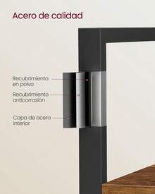 Librería, Estantería de Almacenamiento, con 14 Estantes, Marco de Metal, para Sala de Estar, Estudio, Oficina, Estilo Industrial, 24 x 128 x 166 cm, Marrón Rústico y Negro Tinta - Marrón y negro - Ver 5