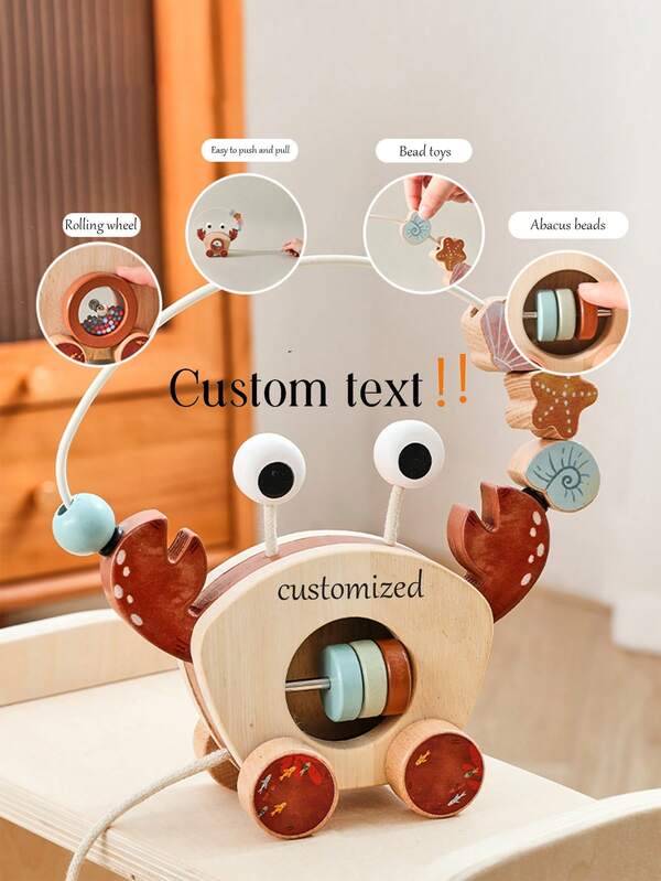 Juguete de bolas de madera rodantes, promueve el desarrollo de la inteligencia de los niños; ejercita las habilidades motoras finas de los bebés; educa a través del juego, estimula el potencial cerebral; una gran ayuda para las mamás