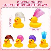 黄色迷你橡皮鸭洗澡玩具，可爱又有趣的浴缸玩具，送给男孩女孩的绝佳礼物，适合家庭聚会、主题派对、学生奖励等场合的小礼物。 - 彩色 - 查看 6