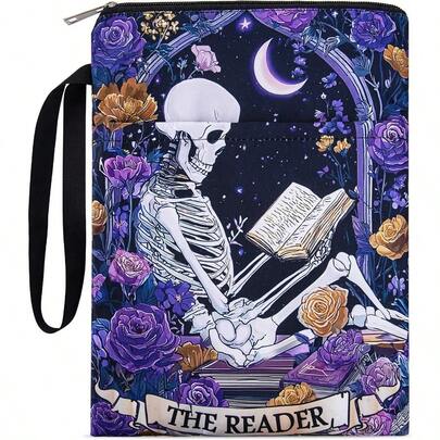 Acotar Gifts Book Sleeve Watercolor Starry City Books Covers For Paperbacks Portable Navy Bookish Protector Pouch With Pocket For Novel Lover Fans Reader Merch Birthday Christmas Gift