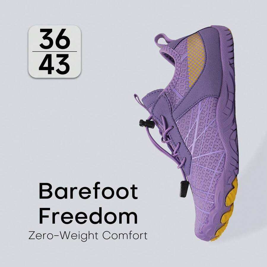 Unisex Barefoot Training Shoes, Minimalist Breathable Mesh Lace-Up Sneakers For Gym, Workout & Indoor Fitness