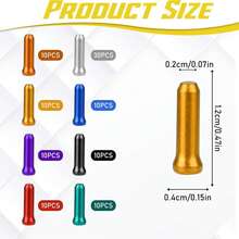 100 Pieces Bicycle Cable End Caps, Bicycle Brake Cable, Throttle Cable End Caps, Cable End Connectors, Bicycle Cable Guides, Bicycle Parts Crimp, Suitable For Racing