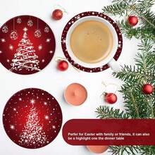 8 pièces/set Dessous de verre en bois, convient pour divers espaces commerciaux, salon, cuisine, salle à manger, cadeau, 1 set de 8 pièces, 200 sets de 1600 pièces