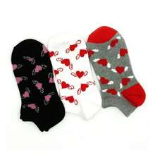 Women's No Show Socks Valentine's Day Gift 3 Pair Pack - Low Cut Cotton Liner Socks For Women - Comfortable Everyday Wear - 如圖705 - 查看 2