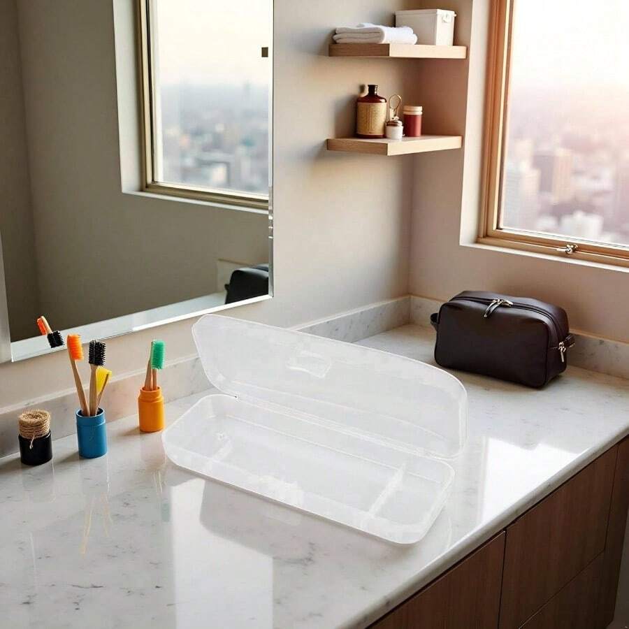 Transparent Transparent Shaving Box Shaver, Protector Plastic Box Cover Container Storage Manual System, Shaving Accessories, And Brush Stands, Shave And Hair Removal - 最初的 - 查看 1