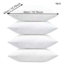 2pcs/1pc 40 X 40 Cm (16 X 16 Inch) Pillow Insert, Hollow Fiber Pillow Filler (White)