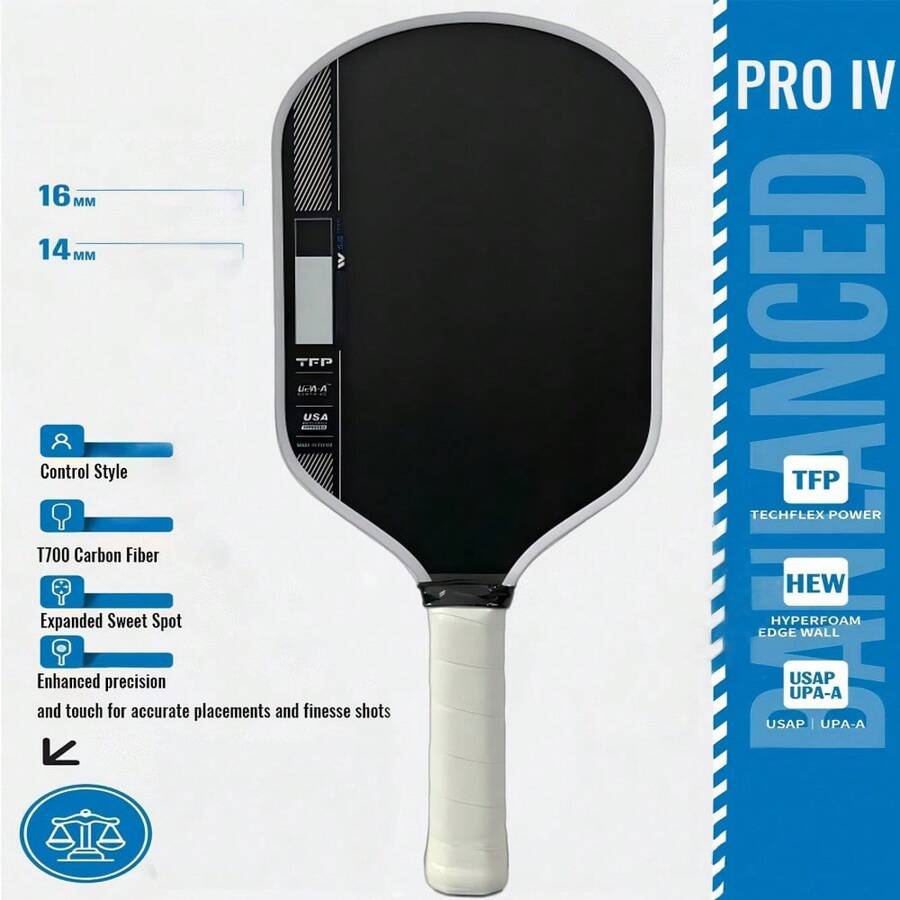 Pickleball Paddle HYP-Pro IV OEM Gen 4 TFP Foam Core T700 Carbon Fiber - Hyperion Pro IV 14mm - 查看 1