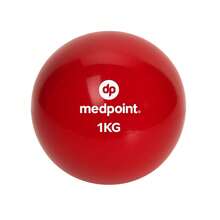 Bola Tonificadora Pilates Softball Yoga Peso 1 e 2kg Medicine Ball  Medpoint - Vermelho - Visão 10