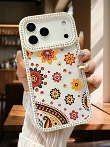 Boho-Blumen-Handyhülle,  Muster, ästhetische, lebendige Schutzhülle, stilvolles Modeaccessoire, kompatibel mit iPhone 17promax/17pro/17/iPhone Air/16promax/16pro/16plus/16/15promax/15pro/15plus/15/14promax/14pro/14plus/14/13promax/13pro/13/12promax/12pro/12/11promax/11 - Transparenz(clear) - Übersicht 6