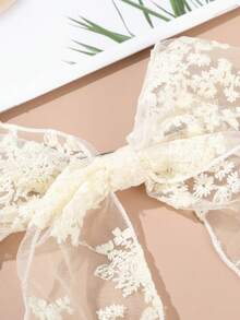 Kẹp tóc kiểu Pháp thêu hoa hình nơ, dễ thương, thích hợp cho ngày Valentine, phụ kiện tóc cho nữ, kẹp càng cua, kẹp tóc cài đầu, đồ dùng học tập, thanh lịch, dành cho sinh viên, trang phục mùa đông cho nữ, nơ, phụ kiện đội đầu, ghim cài tóc. - trắng - Xem 4