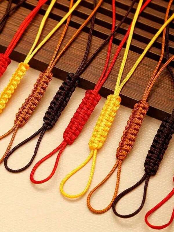 3 piezas/10 piezas - Cuerda de cuentas de acrílico de alta calidad, unicolor de jade, adecuada para hacer pulseras y collares DIY - Suministros para hacer joyas sin elástico, cuerda de nudo plano n.° 72, trenzada, llavero atado, cordón, colgante, anillo, cuerda para collar, bobina de accesorios