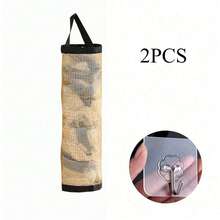 Durable Plastic Bag Organizer Grocery & Trash Bag Holder Space Saving Mesh Dispenser For Kitchen Modern Easy Access Design Keeps Bags Neat & Breathable Space Saving Mesh Organizer Multipurpose Wall Mounted Home And Kitchen Storage Solution - Multicolor - View 11