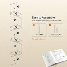Corner Wall Mounted Shelves, Multi-Layer Open Bookshelf, Triangle Corner Storage Rack - Multicolor - View 8