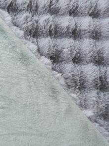 1 szt. Szary dwustronny przytulny pluszowy koc ze sztucznego futra królika, miękki i ciepły luksusowy pled ze sztucznego futra do wielorakiego użytku w salonie, sypialni i na sofie, rozmiar Queen Twin King, luksusowy, puszysty, długi pluszowy koc, miękki i wygodny koc na kanapę do domu, - Jasnoszary - Zobacz 5