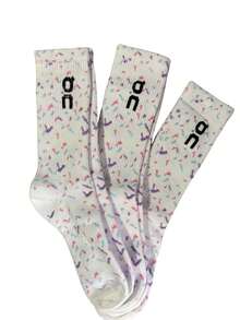 Set de 3 pares de Calceta Deportiva Run on Cloud 2/4 Calidad Premium Genérica Unisex Para el Gym outfit deportivo Algodon con Microfibra Super cómodos. - Calcetines medios - Ver 12