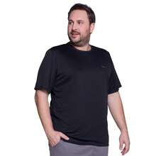 Camiseta Dry Fit Masculina Plus Size Sport Selene - Preto - Visão 2