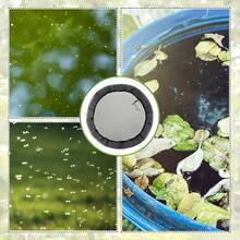 2 szt. regulowanych osłon siatkowych, do beczek na deszczówkę, siatki filtrujące liście, pokrywy sit do beczek na deszczówkę ze sznurkami, do zbierania wody deszczowej na liście i zanieczyszczenia, osłony siatkowe do beczek na deszczówkę ze sznurkami, artykuły ogrodnicze na cały sezon