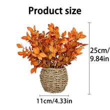 1pc Artificial Autumn Leaf Basket, Holiday DIY Decor, Suitable For Halloween, Thanksgiving, Etc. Can Be Used To Decorate Home Living Room, Dining Table, Create A Harvest Atmosphere, And Also For Garden Embellishment. Maintenance-Free, Long-Lasting Natural Elegance, Infusing Spaces With A Rich Autumn Ambiance, A Practical And Useful Item For Holiday And Everyday Decoration.