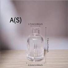 1 pieza Jarrón de vidrio mini para flores retro transparente para hidroponía, jarrón de escritorio, ornamento para el hogar, decoración de habitación, jarrón de vidrio