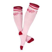 Breast Cancer Awareness Knee High Socks Women 3-Pack - Pink Ribbon Argyle Cotton- Support Cause - Comfy Everyday Wear - كما في الصورة 715 - مشاهدة 5