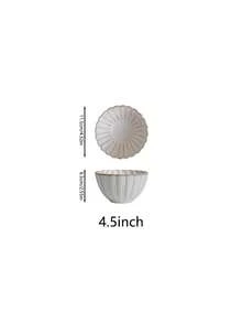 1 件陶瓷贝壳形复古碗，适合日常家居使用、餐具、聚会/派对、早餐、水果、乔迁礼物、学校用品