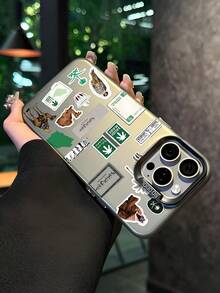 1pc Classic Travel Logo Pattern High-Quality Smooth Skin Protective Phone Case, Full Coverage Soft Shell Compatible With IPhone 13/16/15/14/13/12/11/Pro/ProMax/X/XR/XS/7/8/PLUS, - Multicolor - View 4