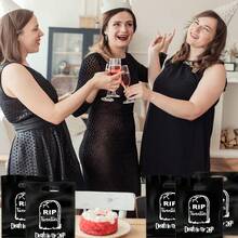 10/20/50个“告别我的20岁”30岁生日派对礼品袋，男女通用“我的青春葬礼”趣味生日装饰 - 黑色 - 查看 6