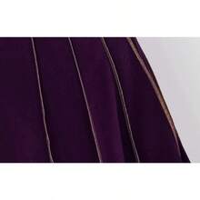 Women's Medieval Cloak Renaissance Velvet Cape With StandUp Collar Queen Princess Costume Halloween Christmasgift - 紫色 - 查看 5