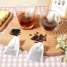 Pcs Disposable Tea Bags Loose Tea, Empty Tea Bags With Drawstring Empty Muslin Tea Infuser Sachets Seal Cold Brew Coffee Bags Spice Loose Leaf Tea Bag - Initial - View 4