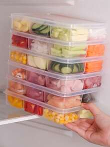 1/5 hộp đựng thực phẩm chuẩn bị sẵn - Hộp cơm bento 6 ngăn có thể tái sử dụng, phù hợp cho gia đình, trường học, công sở và du lịch, có thể dùng làm hộp đựng thức ăn, hộp đựng đồ ăn nhẹ, hộp cơm trưa kiểm soát khẩu phần cho người lớn, khay đựng trái cây. - Nhiều màu - Xem 2