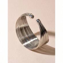 Wide Cuff Bangle - Vàng - Xem 2