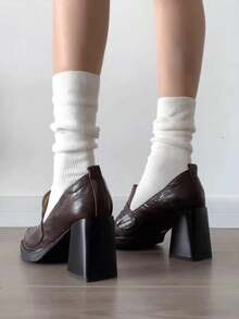 Women Loafers Shoes - 亮光棕色 - 查看 7
