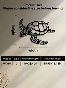 2/1 pièce Décoration murale en métal de tortue de mer, décoration de maison côtière, convient pour la maison, la chambre, la salle de bain, le jardin, la cour, le balcon, le café, décoration murale pour les amateurs de l'océan, décoration de chambre, le meilleur cadeau idéal pour Noël, Halloween, Thanksgiving, pendaison de crémaillère, anniversaire