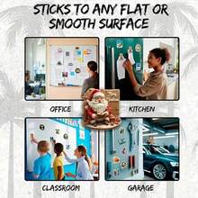 2D Flat, 1pc Acrylic Fridge Magnet - Round Santa Claus Reading Book, With Holiday Scene, Cheerful Christmas Decor, Suitable For Kitchen And Dining Room, Perfect Gift For Christmas Lovers And Holiday Enthusiasts, Christmas Ornament