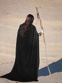 1PC High Density Velvet Witch Hooded Cape, Women's Halloween Queen Party Cosplay RobeCloak,SuitableForHalloween,Christmas,Devil, Vampire, Renaissance Medieval Costume Accessories