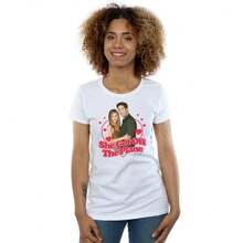 Friends Damska bawełniana koszulka She Got Off The Plane (biała) - Biały - Zobacz 1