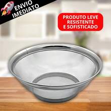 Kit Set Of 3 Stainless Steel Drainer Baskets 22 25 28CM Resistant Washes Food Rice Vegetables Fruits Pasta - 1個25公分籃子 - 查看 6